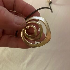 Gold Spiral Pendant Necklace - Women Jewelry